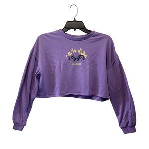 H&M Women Power Puff Girls Oversized Crop Top Sweater